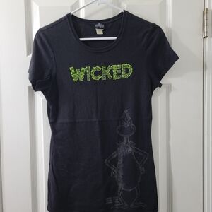 Grinch T-Shirt with Green 'WICKED' Gems